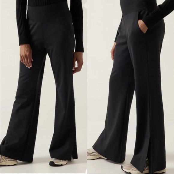 ATHLETA Venice Pant Flare Split Hem 882675 NEW Black Plus Size 3X - Picture 15 of 15